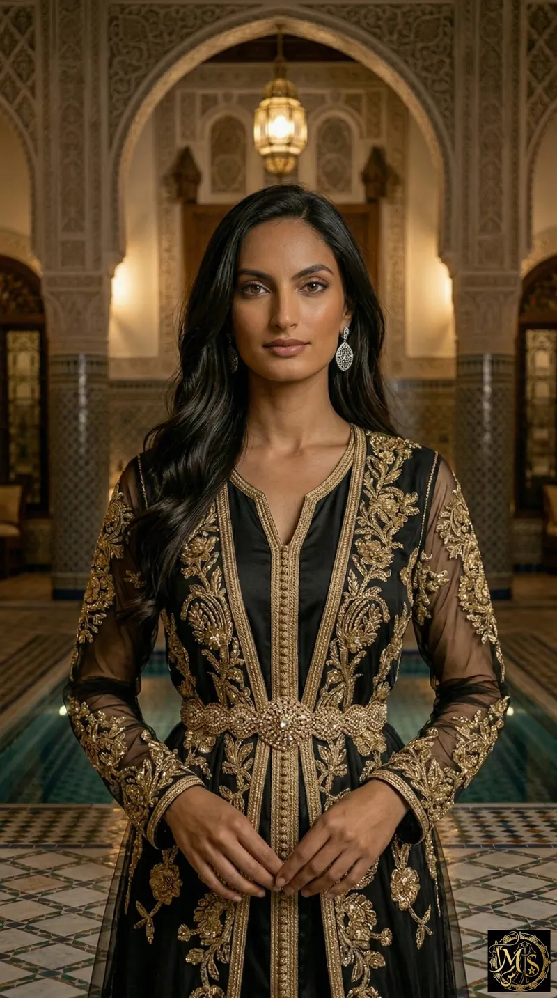 The Midnight Maghreb — close-up of the embroidery